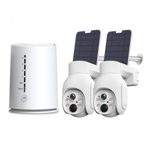 Solar PTZ CCTV Camera (White)